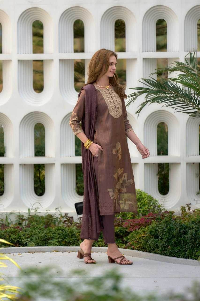 Tissue Ethnic Embroidered Kurti - MYLUXURY LANE ENTERPRISE